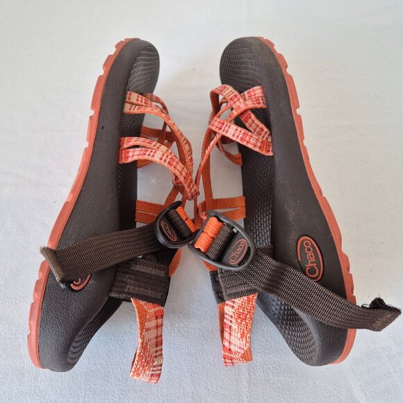 Chaco ZX/2 Cloud Classic Sport Sandals Buckle Double Strap Orange - Picture 8 of 12